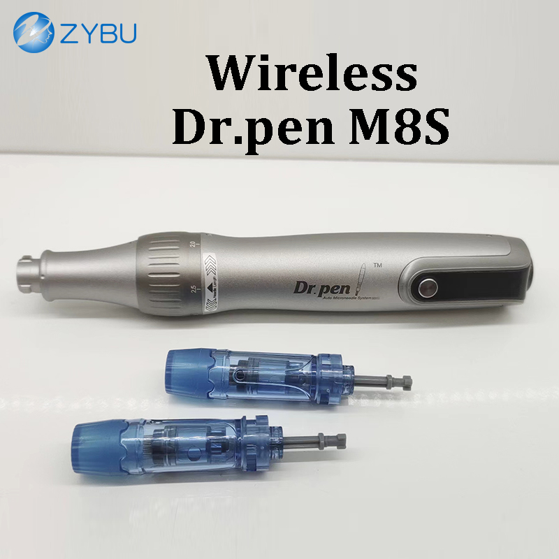 Electric Dermapen Dr.pen M8S for Home Skin Care - Microneedling Device & Replaceable Needles Cartridges 2 Pcs 18 Pin Derma Pen Face Mesotherapy