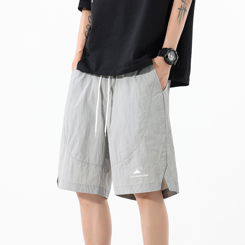 Men's Summer Casual Shorts, Loose Athletic Five-Inch Pants, Quick-Drying Thin Designer Workwear Trousers, Straight Cut