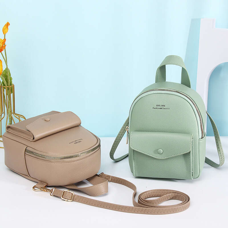 Hot Selling Commuter for Women, Casual Compact Fashion Travel PU Leather Multifunctional Solid Color Small Backpack