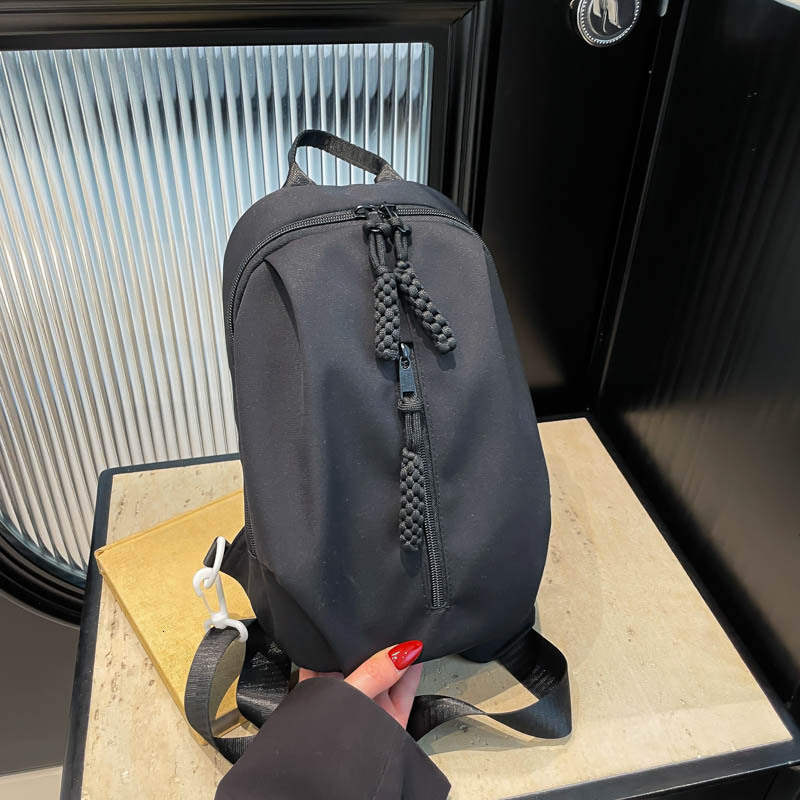 2025 new large capacity women's Korean style niche solid color chest bag with nylon designer fashion crossbody bag multifunctional shoulder bag