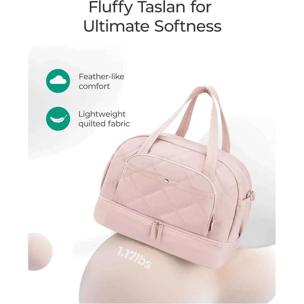 BAGSMART Boston For Women Large Capacity Golf Travel Puffer Duffle With Shoe Compartment Carry On Gym Sports Bag