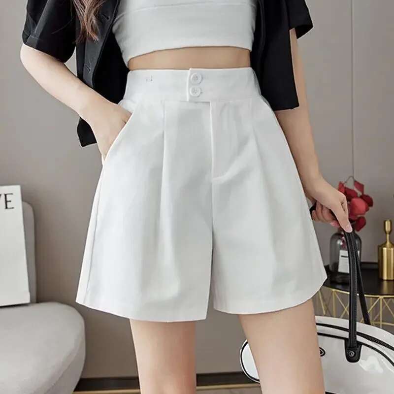 With Waist Pocket Shorts for Women Korean Style Short Pants Woman Cotton Aesthetic Elegant Designer Wholesale Comfy XL Classic
