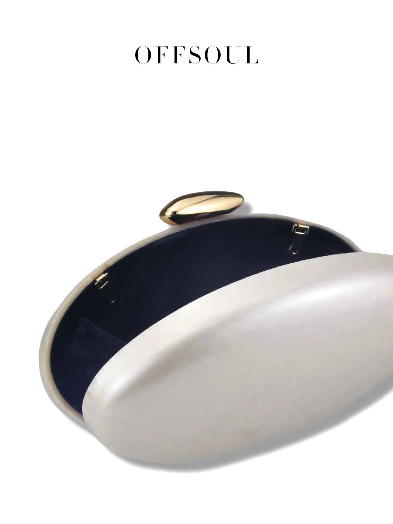 French Elegant and Simple Acrylic Goose EggShaped Oval Exquisite Clutch Bag Versatile Dinner Box Womens Bag 250614
