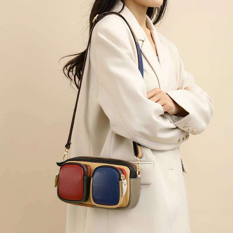 Designer Genuine Leather Tote Cowhide Crossbody For Women High Capacity Handbags Female Shoulder Messenger Bags