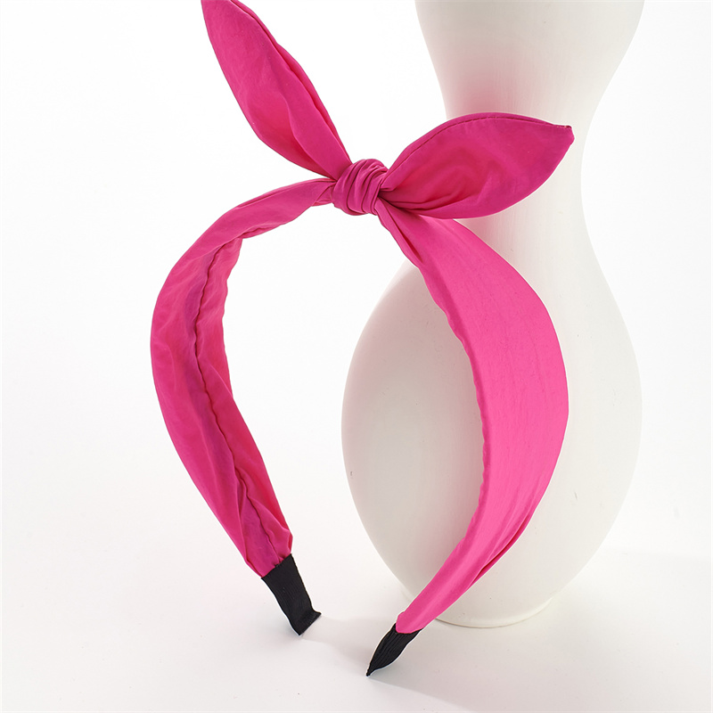 Colourful dopamine bow hair band candy colour wide side hair card net red temperament hair band hair accessories