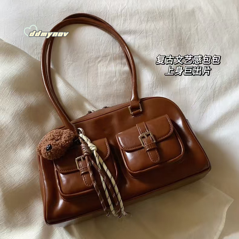 High-End Underarm Pillow for Women, Autumn Winter Boston Bag, Commuter Handbag and Shoulder Bag ddmynov ddmynov ddmynov
