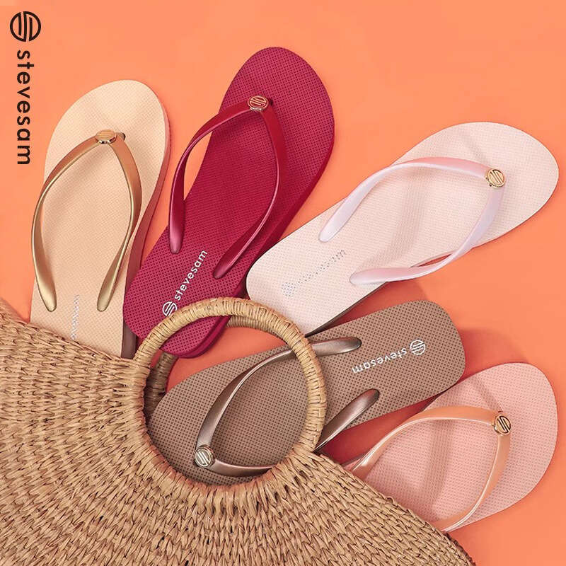 2025 New 4CM Wedge Sandals Women, Summer Beach Vacation Non-Slip Flip-Flops for Outdoor Wear