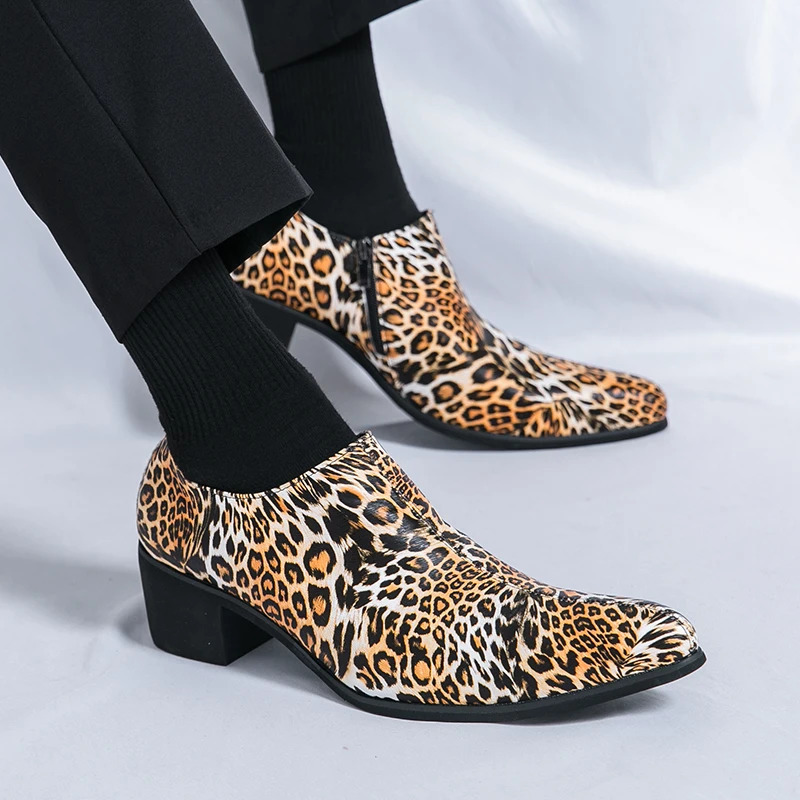 Scarpa Da Scarpa Da Scarpa In Pelle In Pelle Con Stampa Leopardo Scarpe Da Sposa Per Uomini In Stile Italiano Scarpe Oxford 250612-image