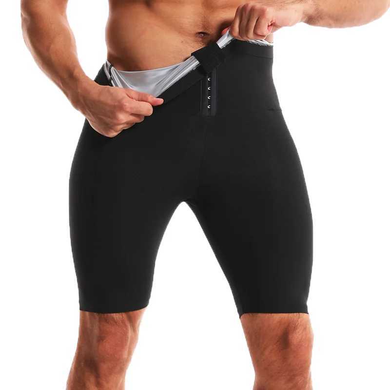 Men Sweat Sauna Pants Body Shaper Shorts Weight Loss Tummy Slimming Shapewear Waist Trainer Hot Thermo Fitness Shorts Workout W250616