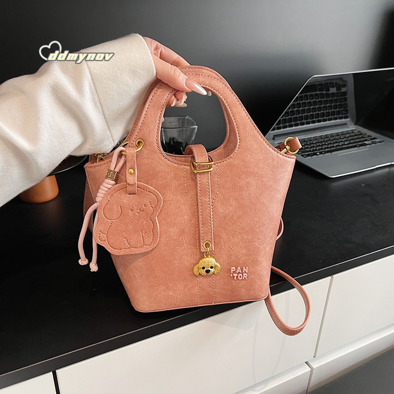 Summer 2025 New Style Basket Cute Dog Handbag Large Capacity Mother and Child Shoulder Crossbody Bag ddmynov ddmynov ddmynov