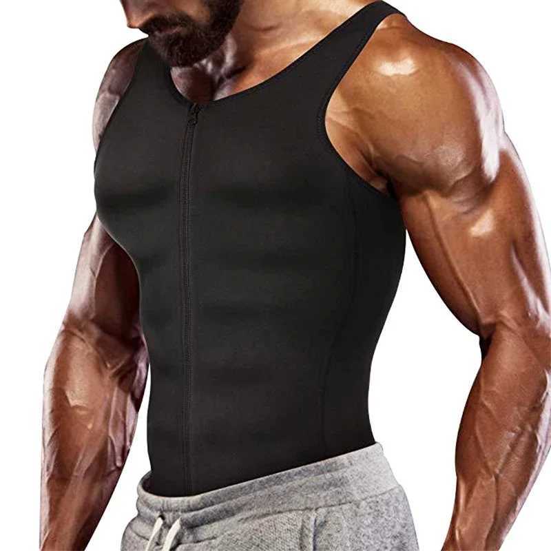 Mens Slimming Tank Top Body Shaper Comfortable Compression Vest With Zipper Strong Back Support Undershirt Compression Tops W250616