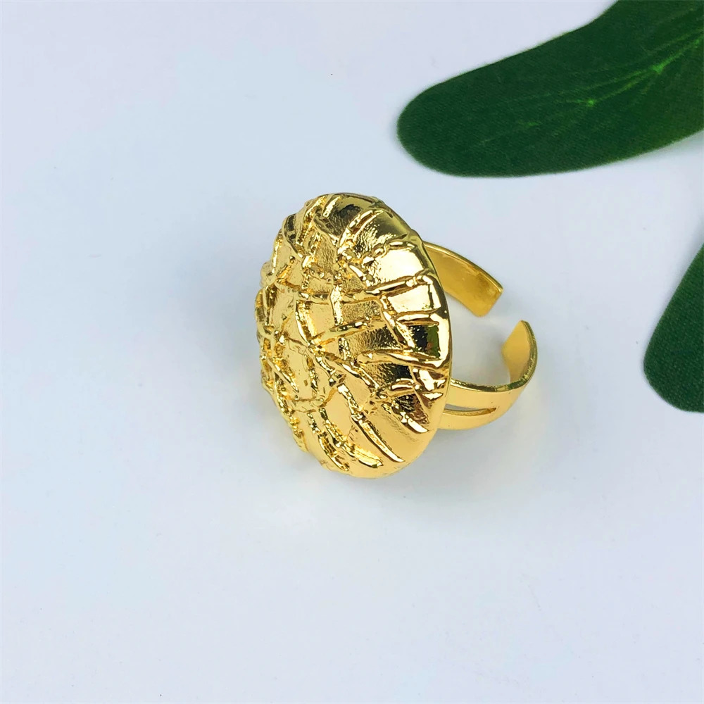 Gold Plated Jewelry Set Classic n Round Bead Necklace Earring Bracelet And Ring Party Jewelry 250609