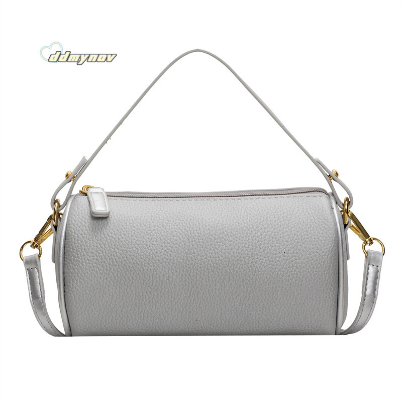 This Year's Trend: Simple Solid Color Niche Cylinder Handheld Crossbody for Women 2025 New Fashion Versatile Small Bag ddmynov ddmynov