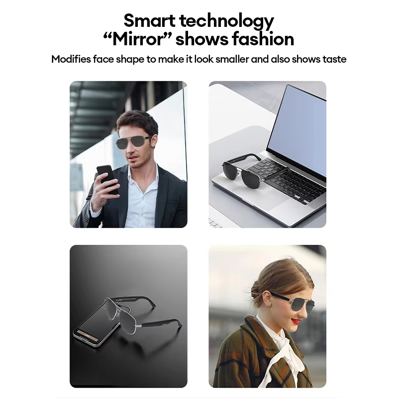PAXA Smart Glasses Headset Bluetooth 5.4 Multifunctional HD Calling Sunglasses Headphones Intelligent Control Earphones High Quality Pilot7