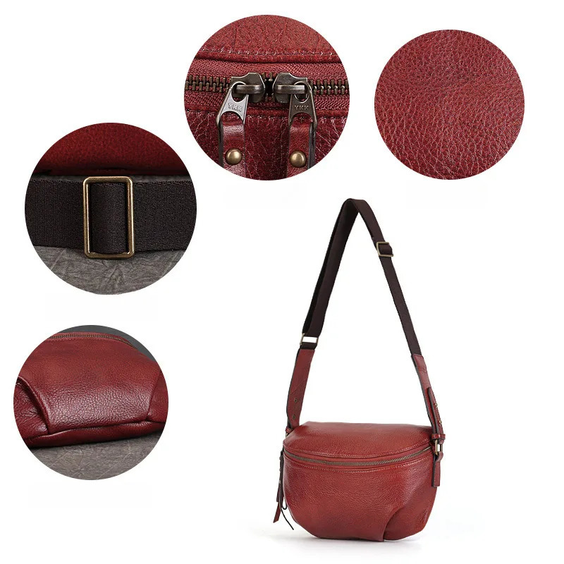 MOTAORA Womens Genuine Leather Crossbody Purse Vintage Luxury Designer Saddle Mini Phone Bag Retro Female Shoulder 250614