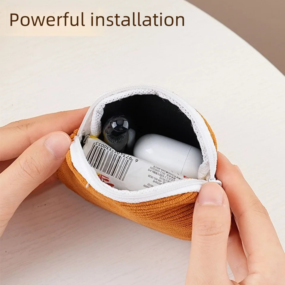 Fashion Women Small Cosmetic Bag Travel Mini Sanitary Napkins Organizer Portable Corduroy Coin Purse Small Wallet Coin Purses 250614
