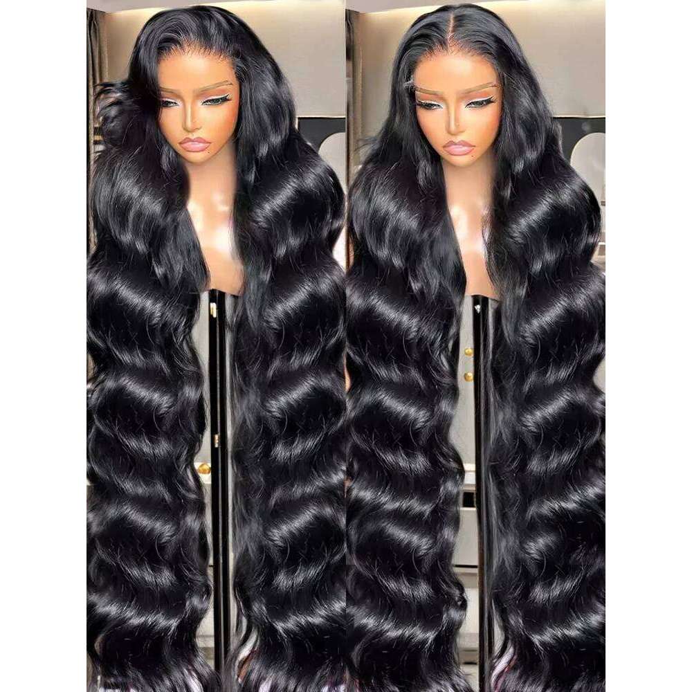 30 32 Inch High Density 5x5 Closure Glueless Human Hair Ready To Wear Body Wave 13x6 HD Lace Frontal Wig For Women