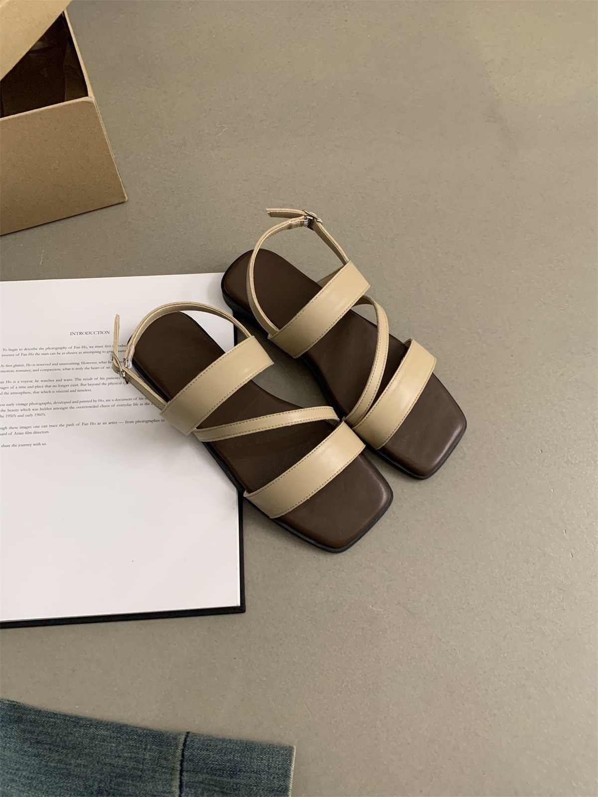 Women's Summer Outdoor Shoes New Korean Retro Fairy Style Women's Sandals Designer Sandals Fashion Women's Slippers