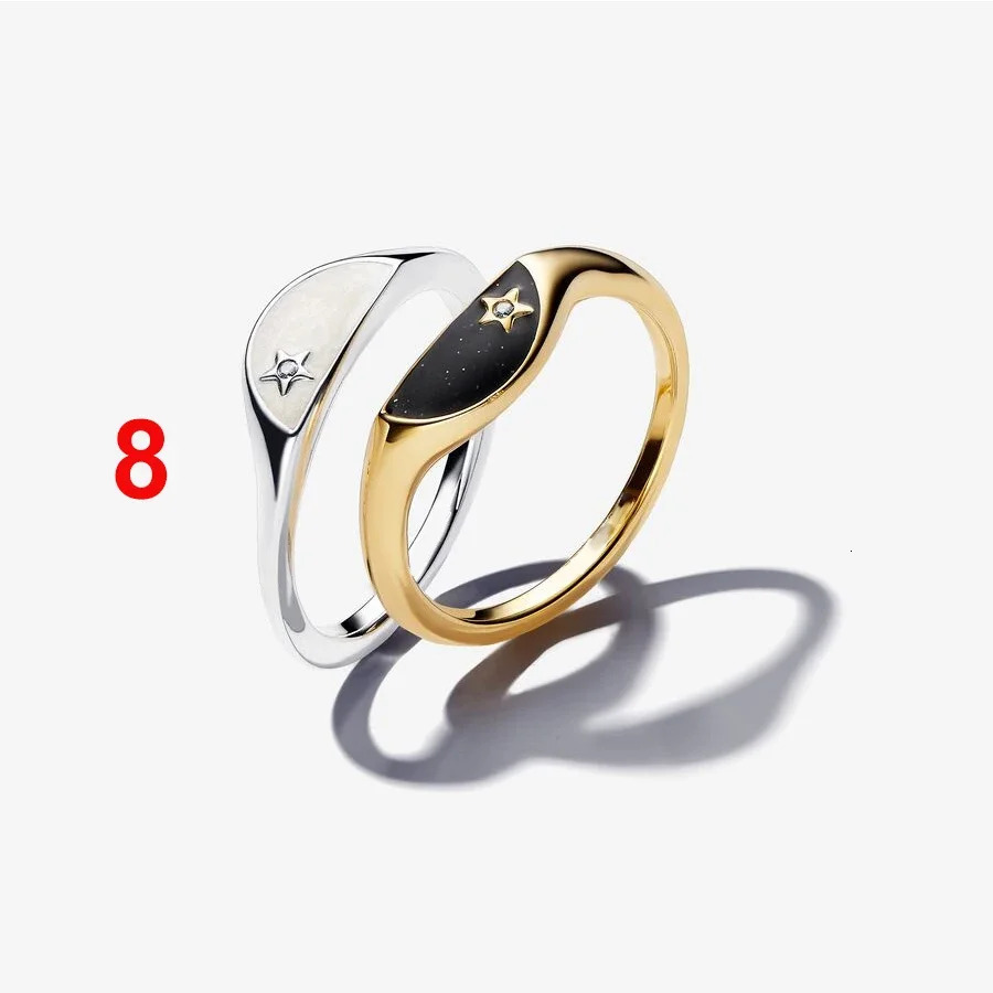 Day Night Ring Set Women Finger Ring Party Jewelry Gift for Couple Friends 250610