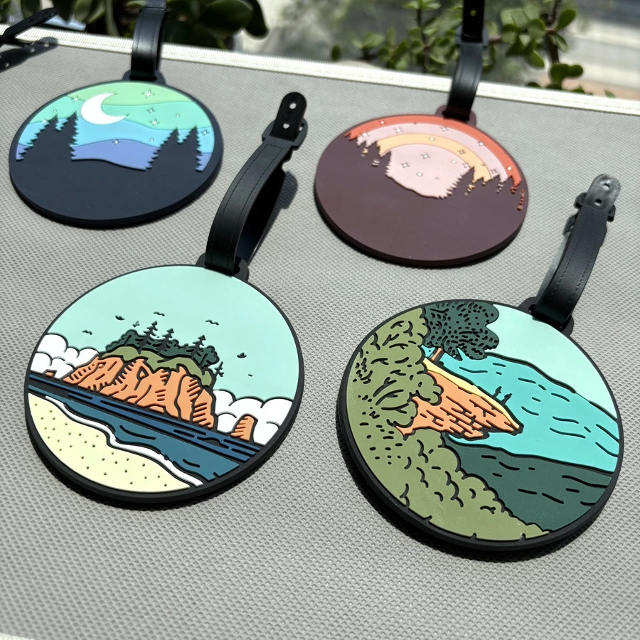 1236cs Starry Sky Landscape Luggage Tag Pendant Work Name Business Travel Airport Anti Loss ID 250615