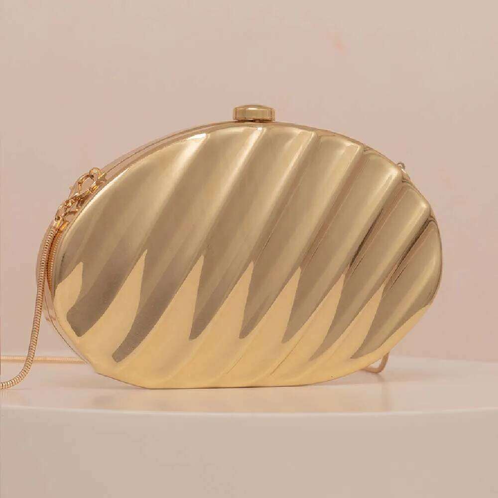 2025 Women Gold Egg Cute Acrylic Evening Clutch Bag With Strap For Wedding Party Small Purses Designer Handbags Chic
