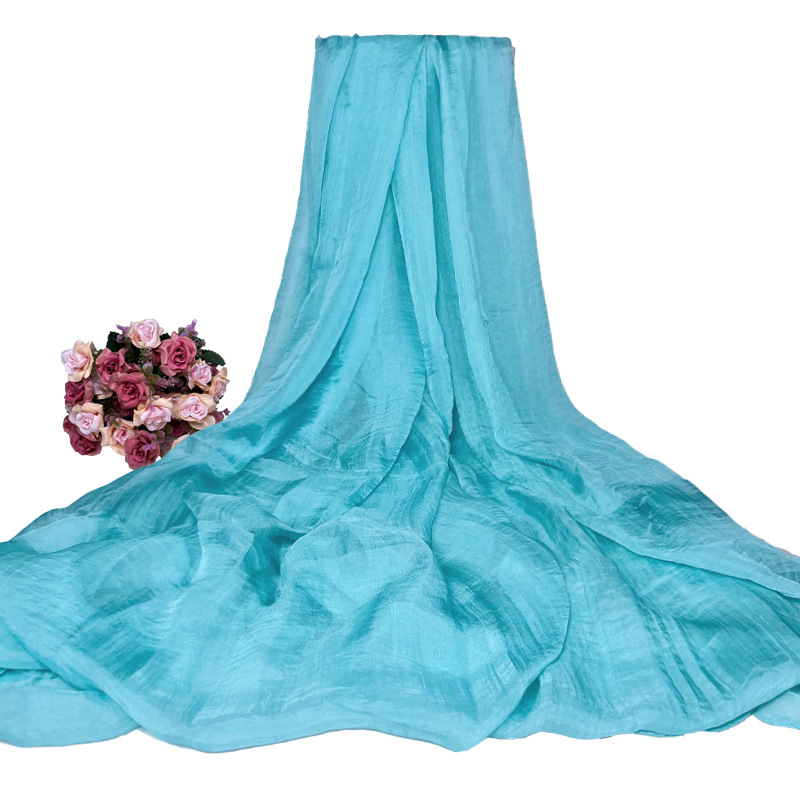 K1037 Manufacturers wholesale solid color large chiffon scarf sunscreen shawl scarf dual-purpose versatile gauze beach towel summer spring and autumn