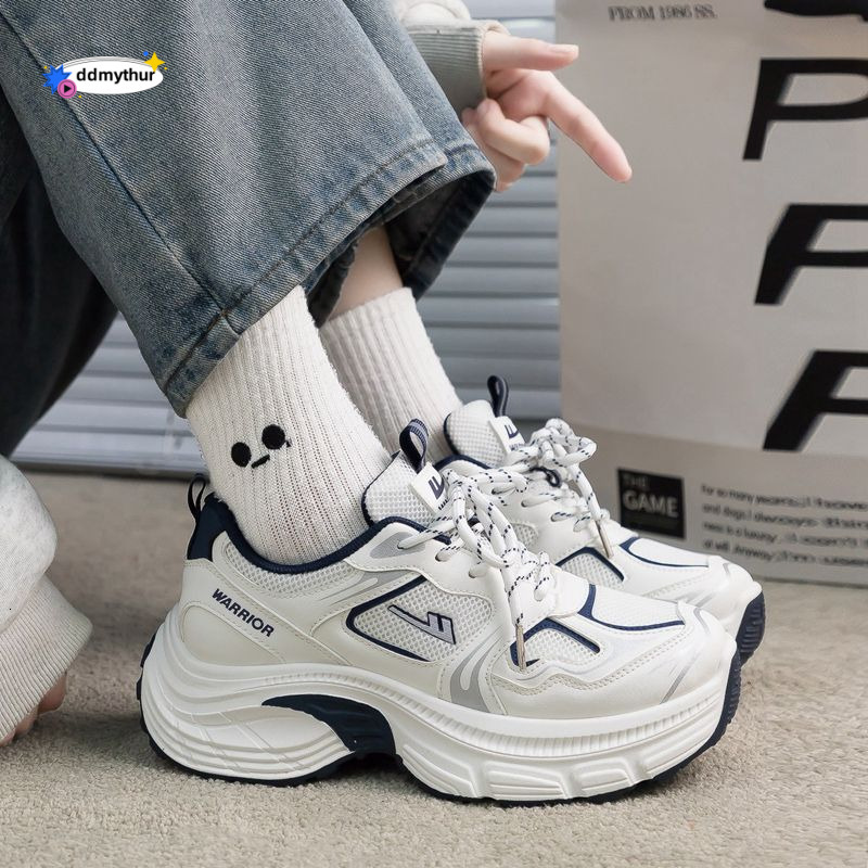 Warrior Thick-Soled Dad for Women 2025 Summer New High-Value Versatile Mesh Breathable Ins Height-Increasing Casual Shoes ddmythur