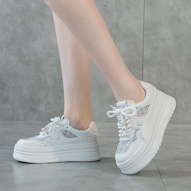 2025 new Women Chunky Platform Fashion Autumn Breathable Comfort tennis Feminino Sport Shoes White women Sneakers pink