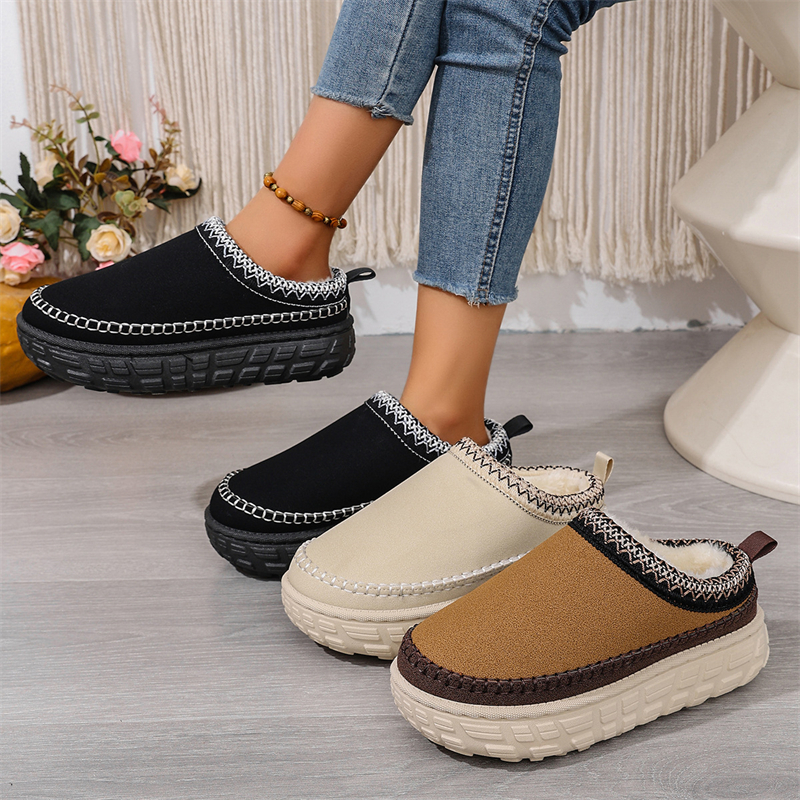 hot free shipping designer slippers for woman Indoor outdoor keep warm cotton shoes classic black white Plush sandals