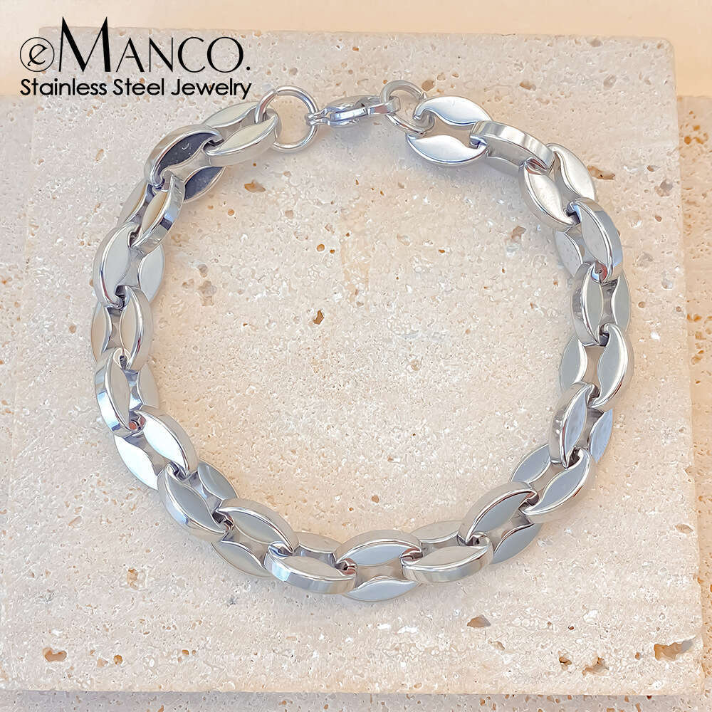 eManco Light Design High-end Sense Bead Couple Style Simple Versatile Elegant Collarbone Chain Bracelet for Men