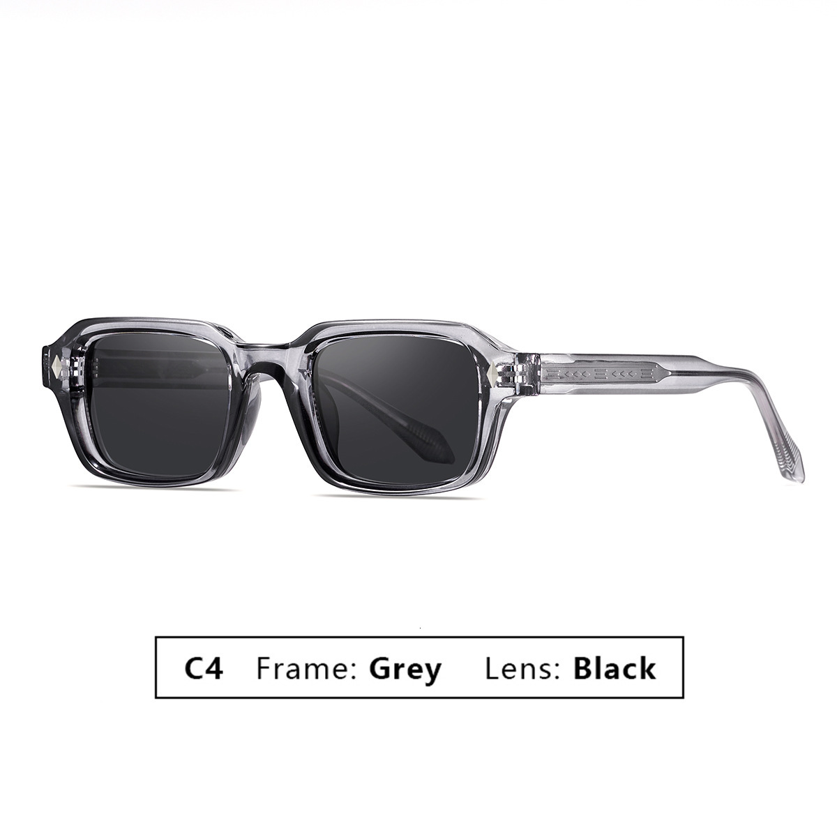 Frame Fashion Square Acetate Pin High-end UV Protection Sunglasses