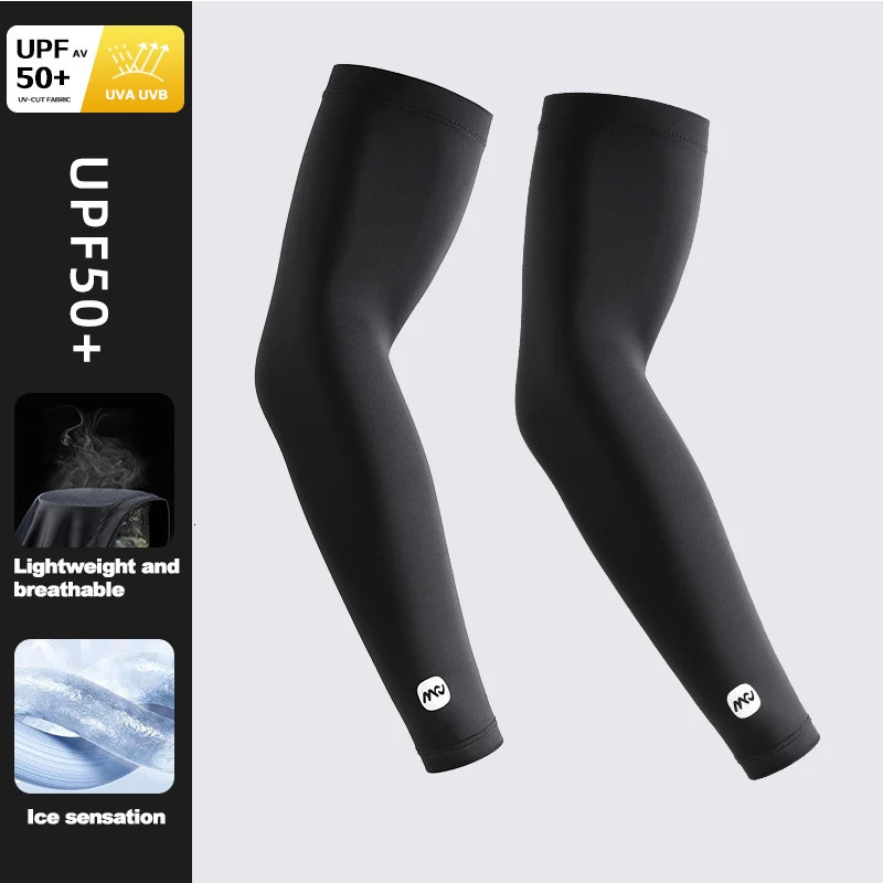 Outdoor Sports Cycling Arm Sleeves with Ice Cooling Technology for UV Protection and Compression Fit 250610