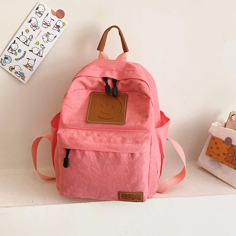 Children Backpack Canvas Bags Solid Mother Kids for Girl Toddler Backpacks Travel Bag School Mochila 250615