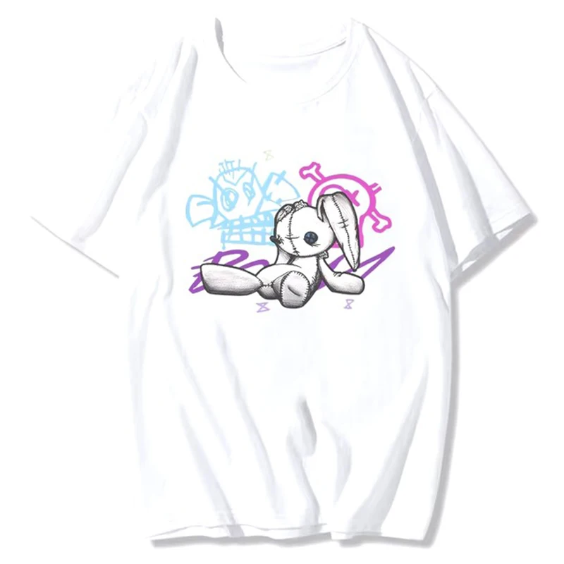 T Shirt Anime Tees Women Men Unisex Grunge Aesthetic Short Sleeve Cotton Print Streetwear T-shirt