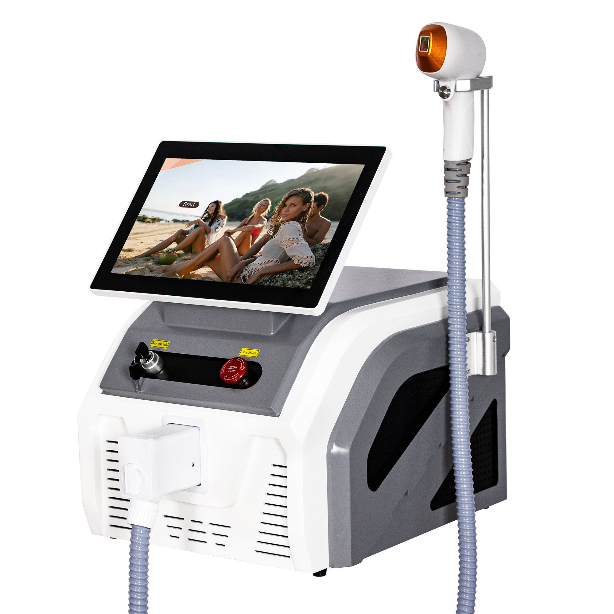 Nanometer Diode Laser Hair Removal Machine 2000W Hair Removal Beauty Instrument Ice Titanium Device 808 755 1064