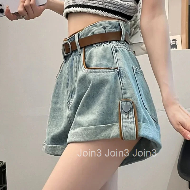 Wide Baggy Womens Denim Shorts Loose With Waist Pocket Female Short Jeans Pants Casual Harajuku Fashion Korean Style Kpop Hot