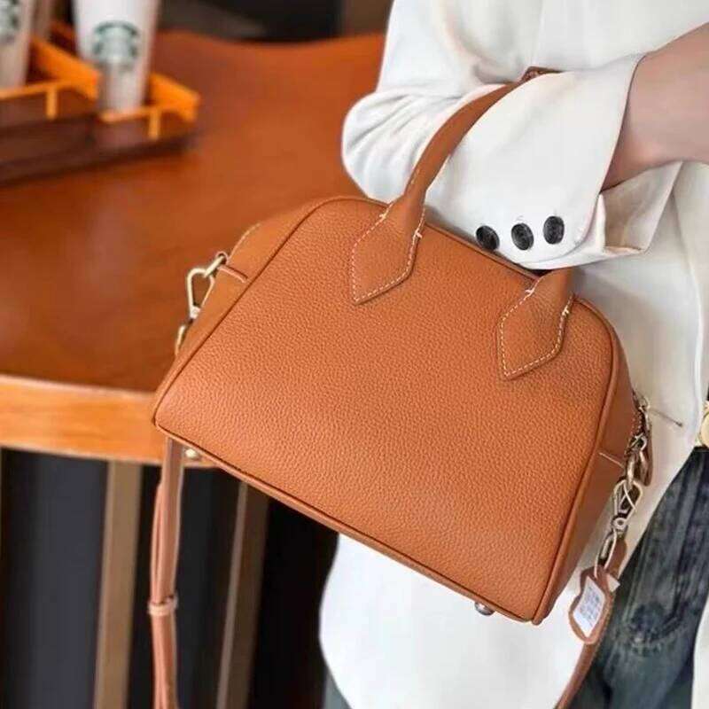 Women's Bags Designer Japan Style Doctor Bags For Women Designer Handbag And Purses New In PU Lychee Texture Top Handle Small Shoulder Bag