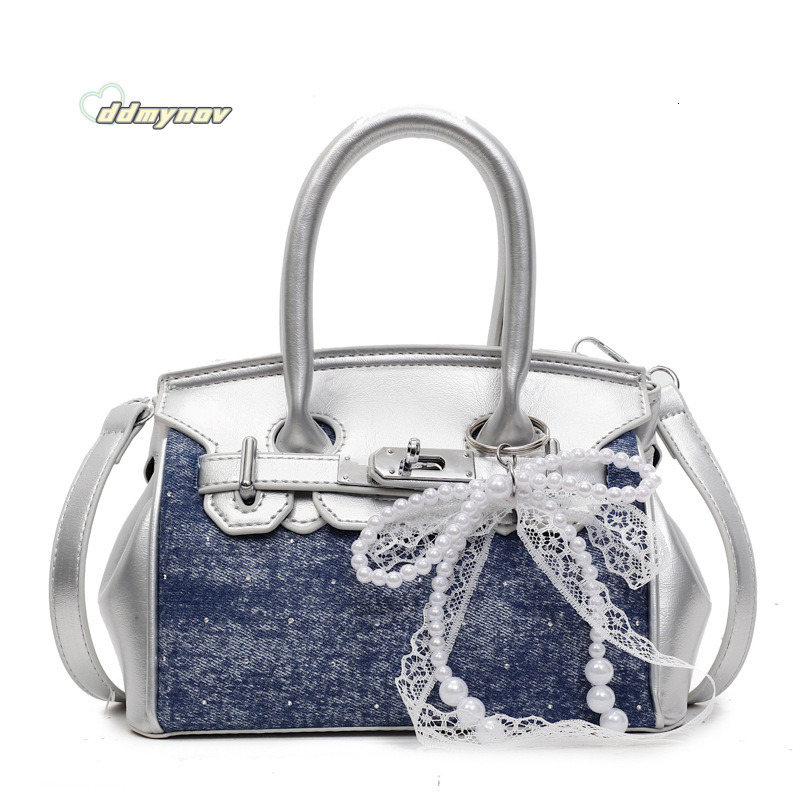 American Style Denim Handbag for Women 2025 Summer Niche Fashion Versatile Simple Crossbody Bag ddmynov ddmynov