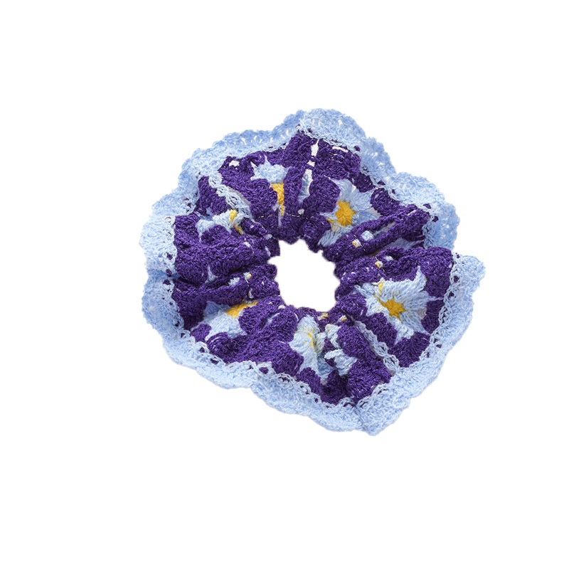 Handmade knitted large intestine circle advanced sense of rustic style pill hair accessories sweet ponytail head rope leather band hair accessories