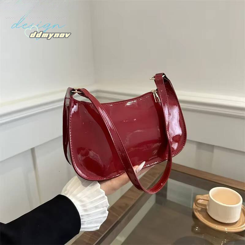 Retro Solid Color PU Leather Shoulder Underarm Bag Women's Fashion Handbags Casual Purses and Handbag Ladies Hand Bags ddmynov