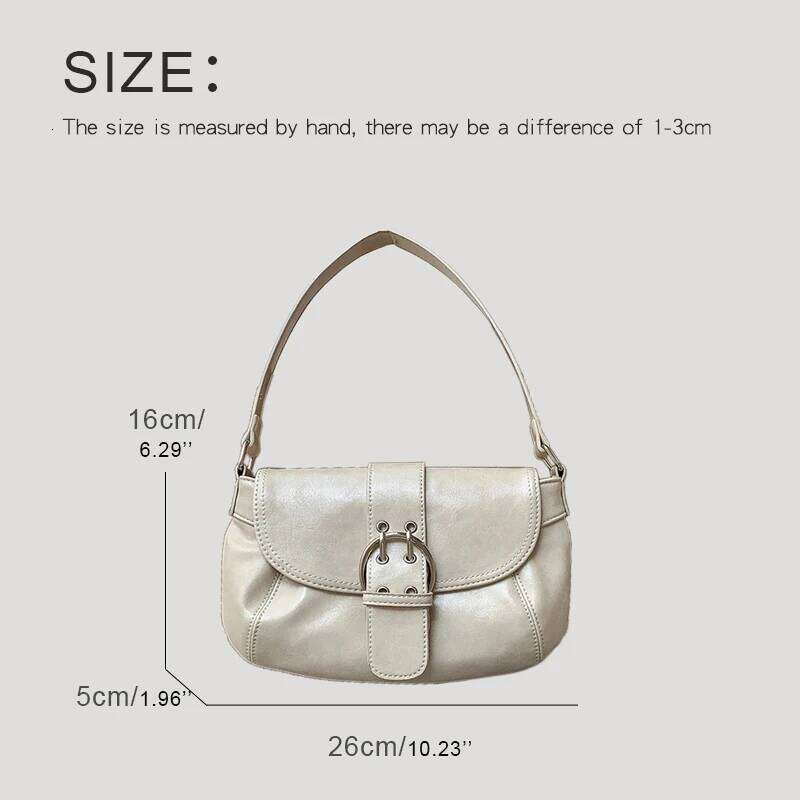 Women's Bags Designer Vintage Bags For Women Designer Handbags And Purses 2023 New In PU Waxed Leather Belt Decoration Small Underarm Shoulder