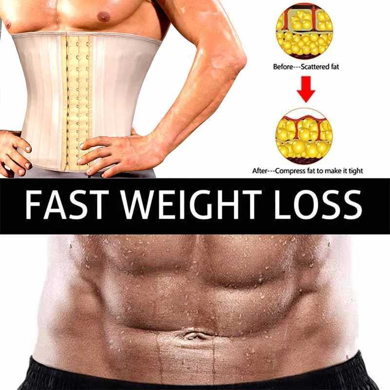 Fajas Colombian Body Shaper Girdles Men Modeling Strap Waist Trainer Fat Compression Belt Workout Shapewear Latex Cincher Corset W250616