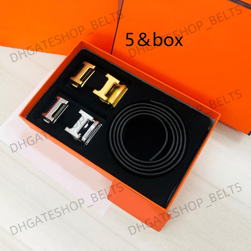 mens belt designer belt for womens wholesale high quality mens womens belts suit 2 metal automatic buckle leather Width 3.5cmand 3.8cm with box