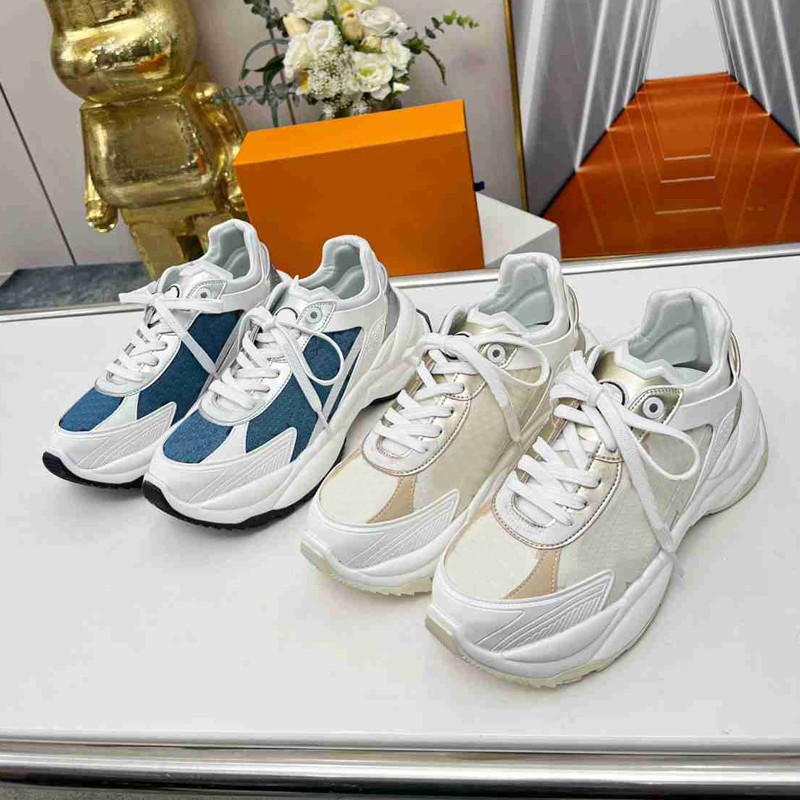 Designer Shoes Women Run 55 Sneaker Fashion Trainers Platform Classic Rubber Sneaker Leather Outdoors Low-top Sneakers 35-41
