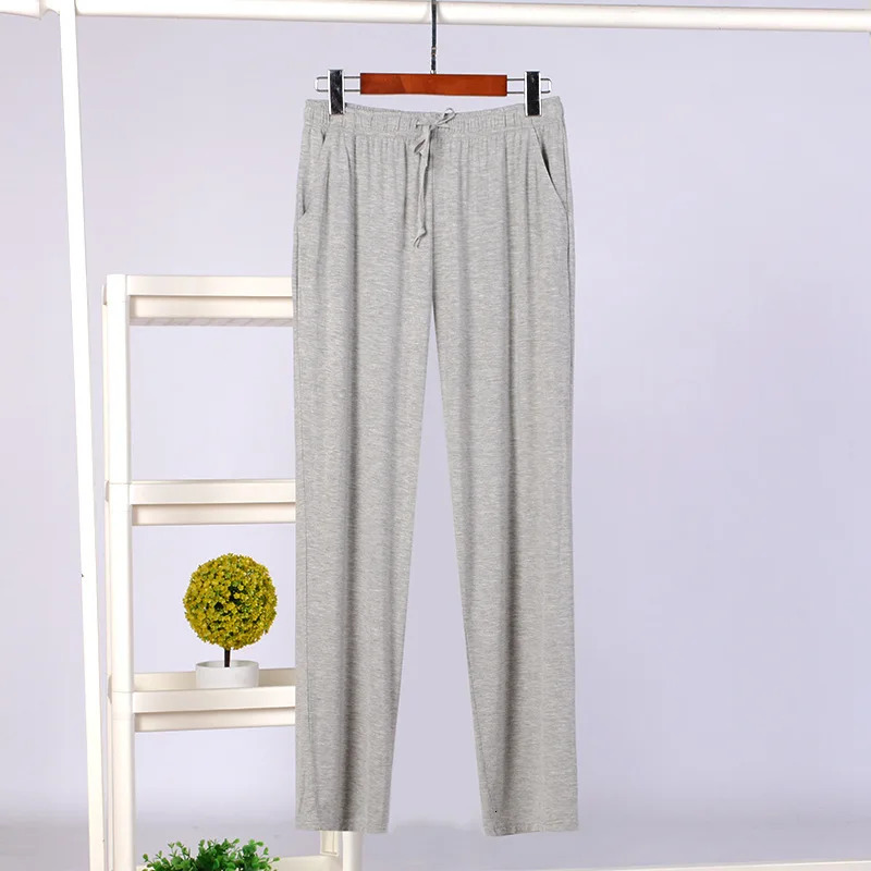 Modal Fabric Men Pajama Pants Home Trousers Plus Large Size Solid Color Leisure Loose Sweatpants Elastic Waist Sleeping 250614