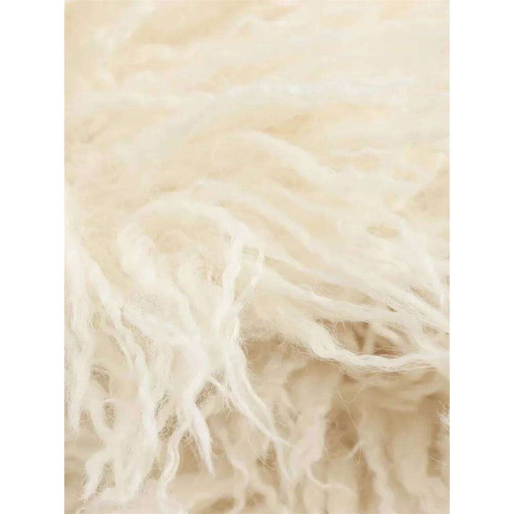 Tossy Fashion V-Neck Loose Cardigan Overcoat For Women Long Sleeve Patchwork Faux Fur High Street Clothes Female Winter Coat New