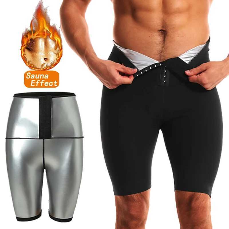 Men Sweat Sauna Pants Body Shaper Shorts Weight Loss Tummy Slimming Shapewear Waist Trainer Hot Thermo Fitness Shorts Workout W250616