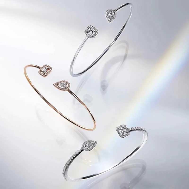 Hot Sale French Classic S925 Silver Water Drop Open Women Fashion Luxury Jewelry Party Valentines Day Exquisite Gift Z250616