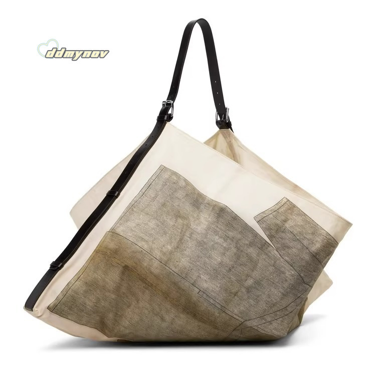 Lemair*e Artist Collaboration Series Canvas Design Sense Niche Tote Single Shoulder Large Capacity Bag ddmynov