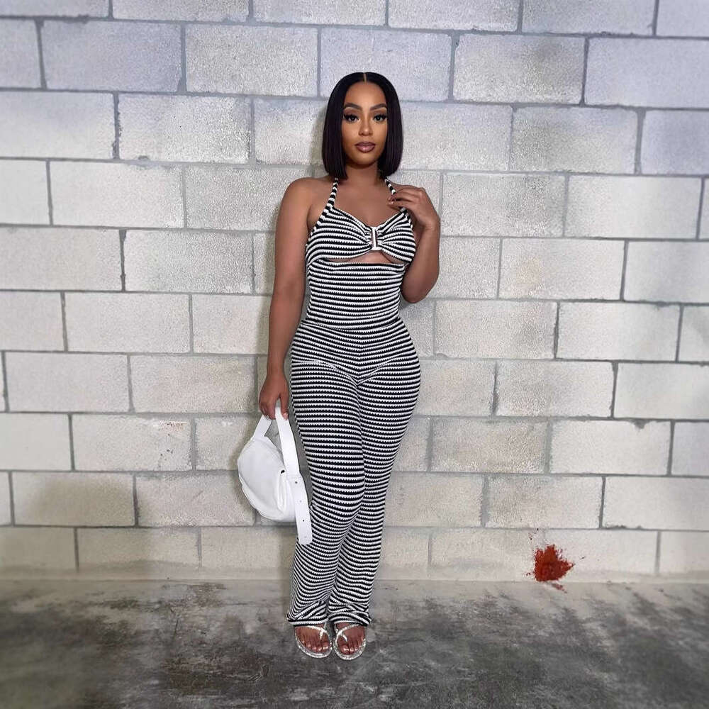 Summer New Women's Fashion Strapless Top Sexy Bodycon Pants Set B5